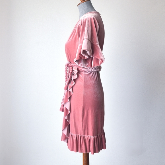 Misa Los Angeles Desma Velvet Wrap Dress Size Small - Picture 6 of 11